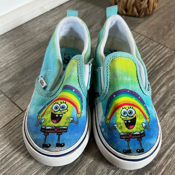 Vans Spongebob Squarepants X Classic Slip-On "IMAGINAAATION"toddler 8.5 - Picture 2 of 7